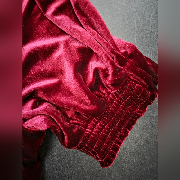 NWT - Halogen "Merlot" Velvet Stretch Flounce Hem Lined Midi Dress - Size XL - Picture 14 of 16